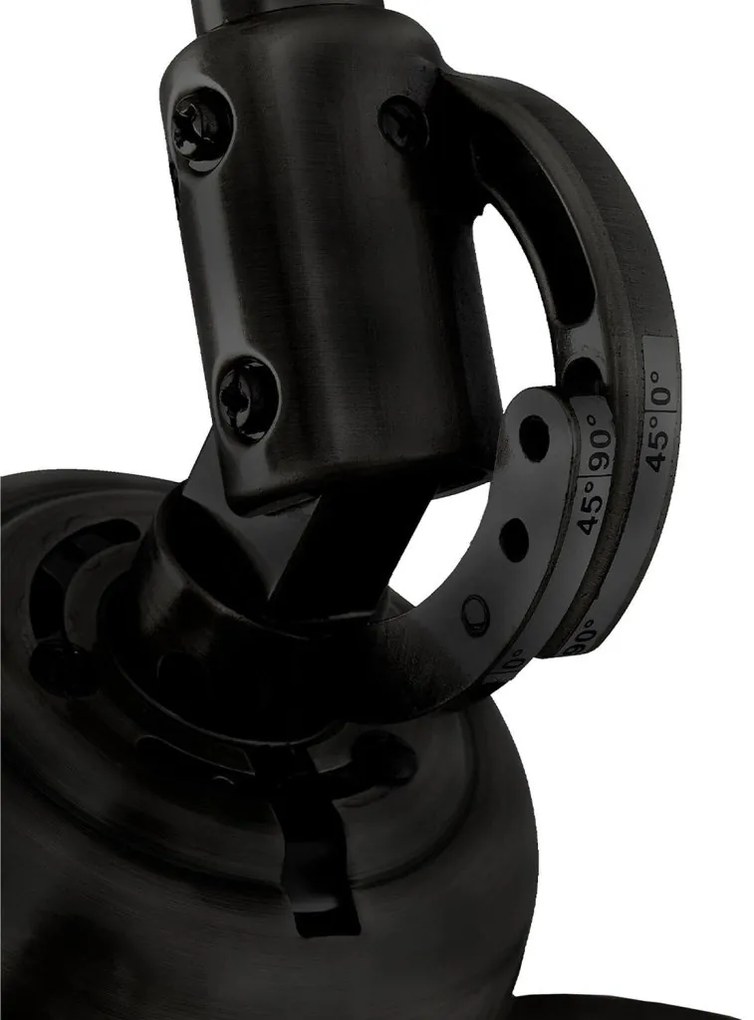 Ventilator de tavan design modern VEDRA negru/maro