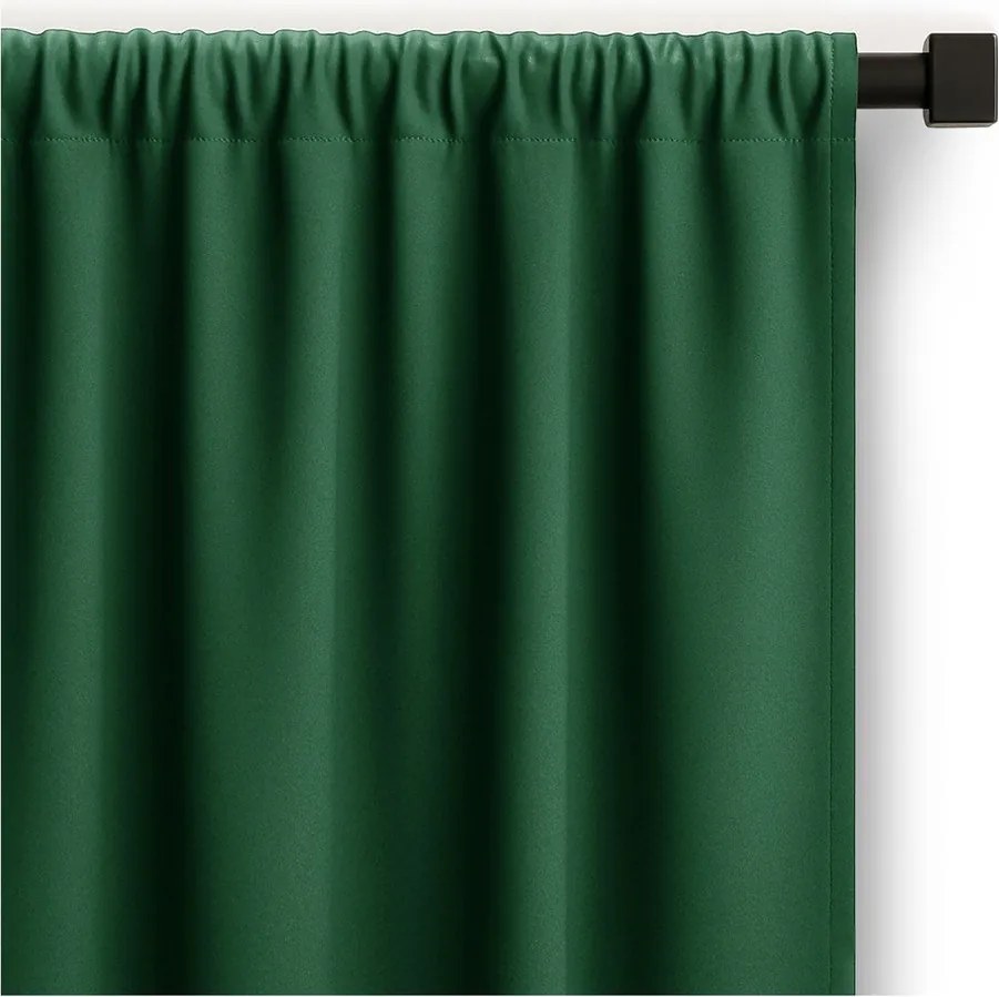 Draperie verde-închis dimout (semi-opacă) 140x270 cm Carli – Restilo