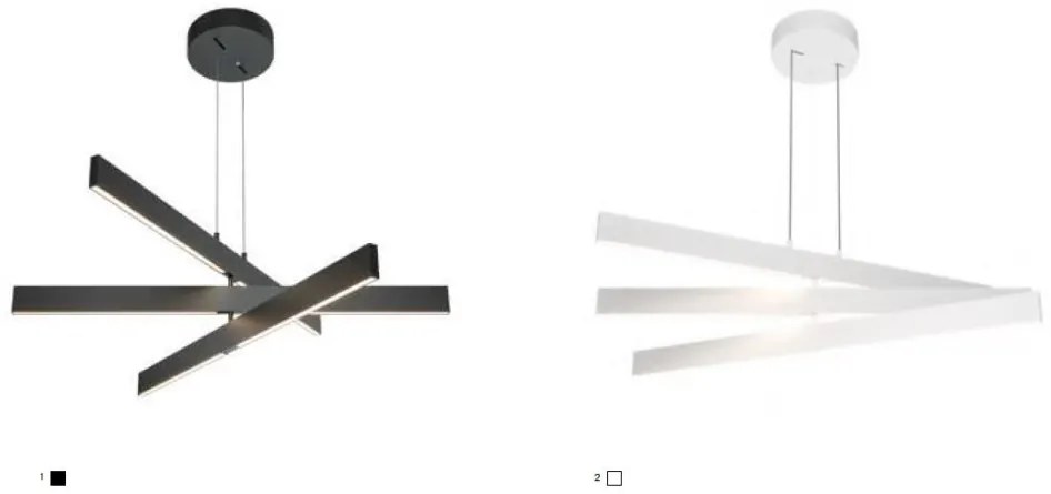 Lustra LED suspendata design modern Origami alb