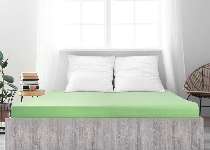 Cearșaf de pat 4Home jersey Ideal verde, 200 x 200 cm