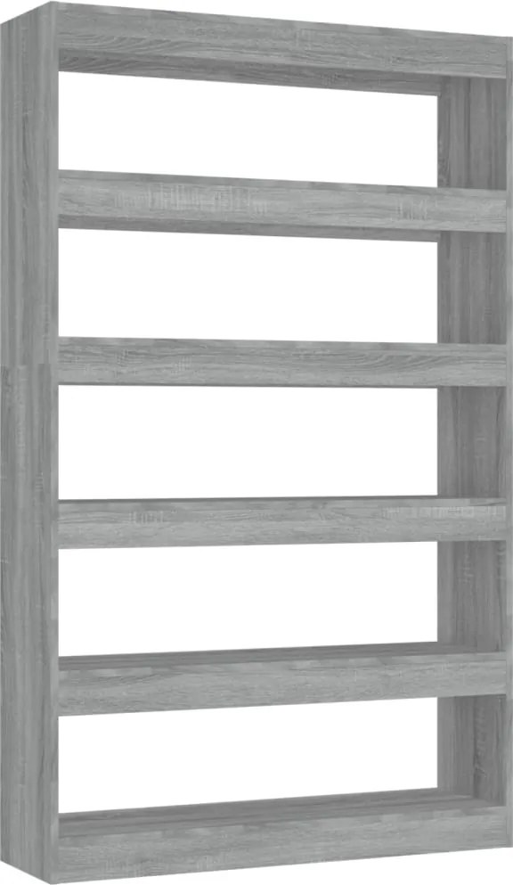 vidaXL Bibliotecă/Separator cameră, gri sonoma, 100x30x166 cm