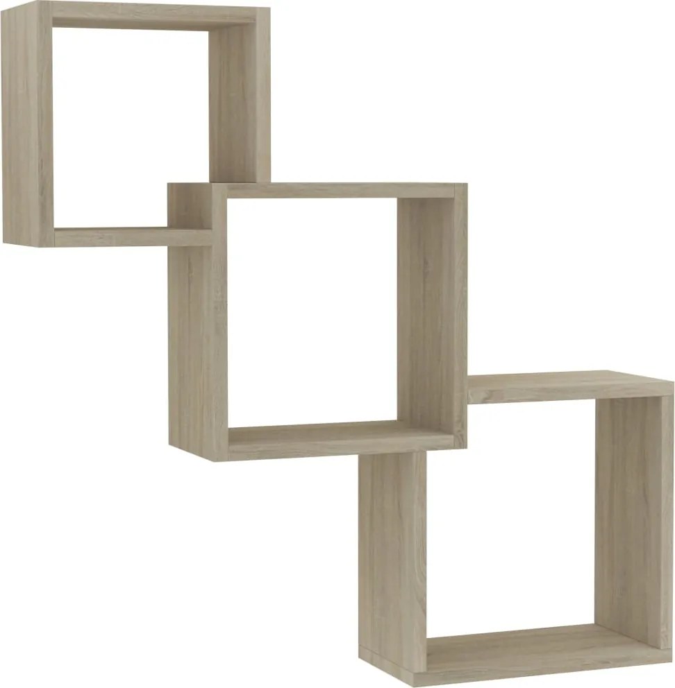 vidaXL Rafturi de perete, cub, stejar sonoma, 68x15x68 cm, PAL