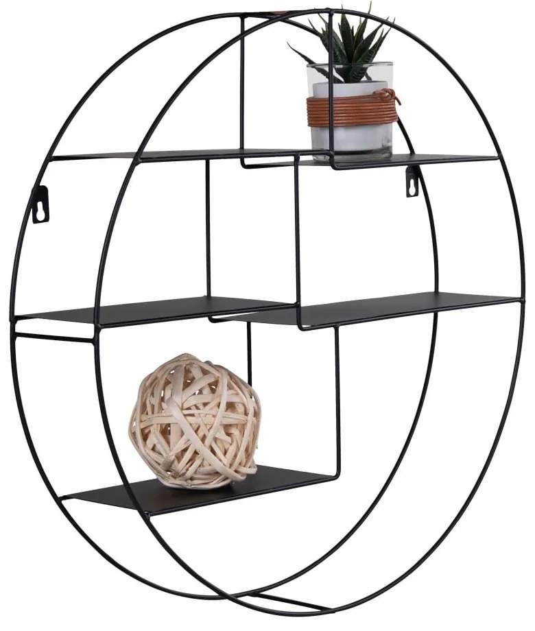 Etajeră neagră metalică de perete Genk - House Nordic