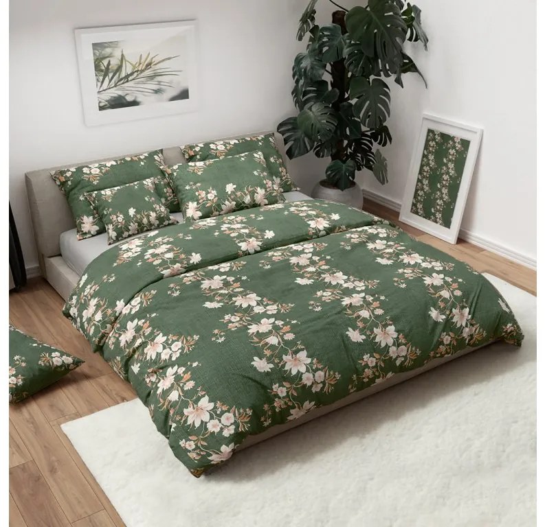 Lenjerie de pat din microfibra DISA, verde Dimensiune lenjerie de pat: 70 x 90 cm | 140 x 200 cm