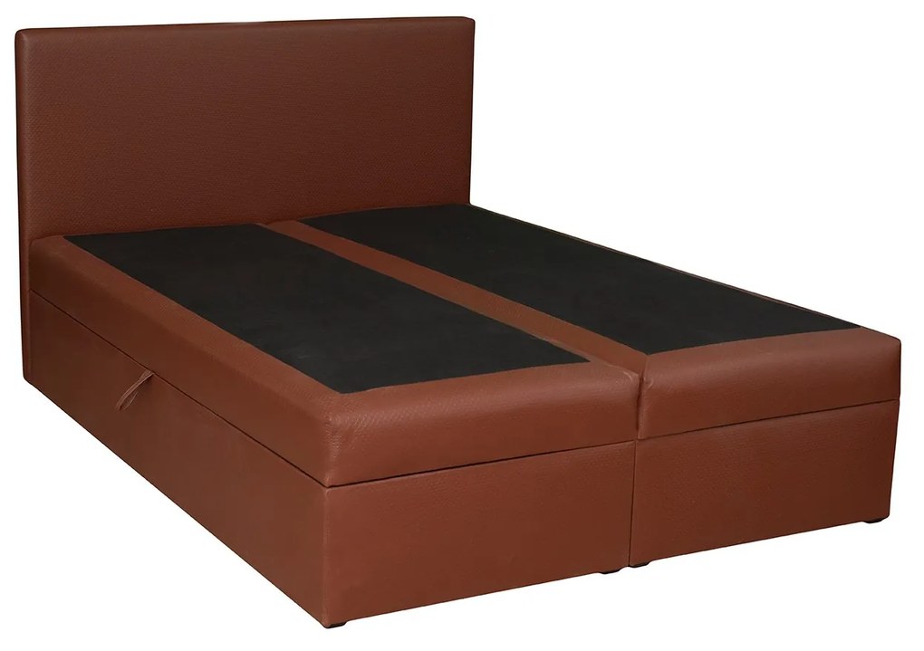 Pat tapitat BOXSPRING VISTA EC, 160x200 cm, cu sezut rabatabil, spatiu depozitare