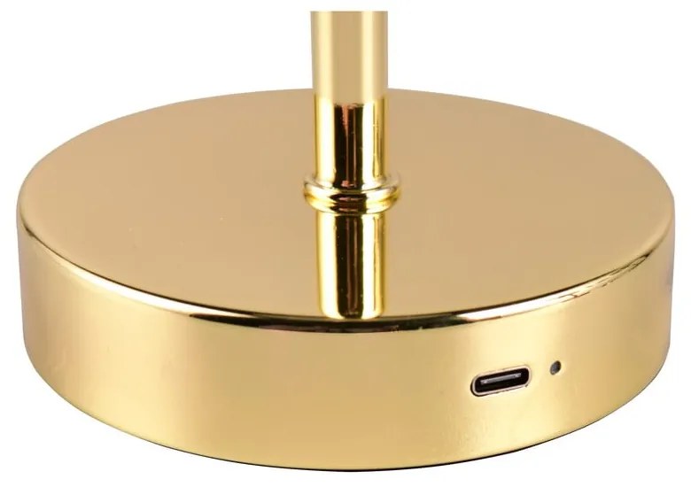 Veioză aurie LED cu intensitate reglabilă (înălțime 30 cm) Jeff – Reality