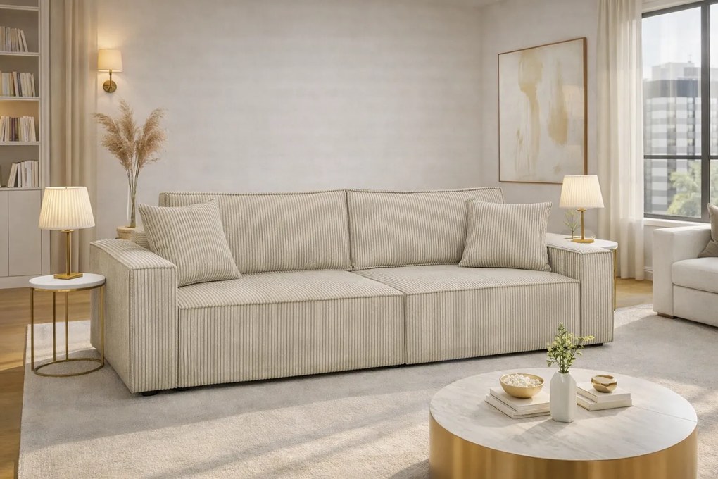 Canapea extensibila Murano, Bej