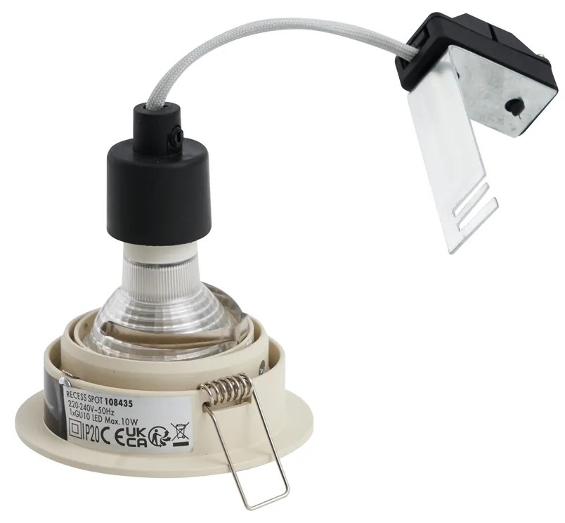 Spot modern integrat bej GU10 50mm rotund orientabil - Installa