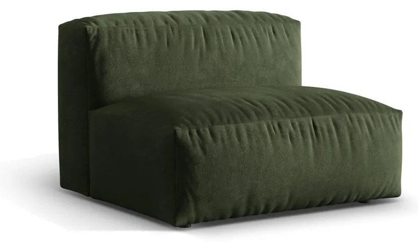 Modul pentru canapea modulară verde cu tapițerie din catifea (de mijloc) Martina – Micadoni