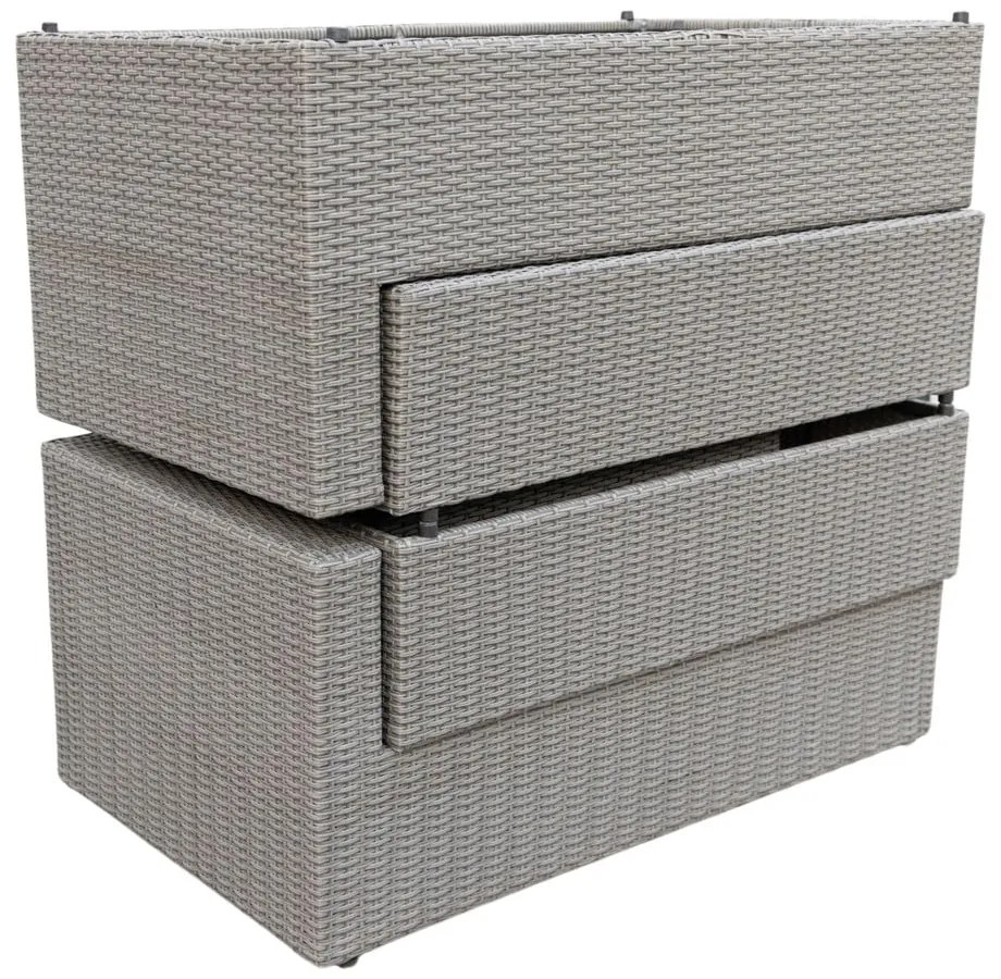 Set mobilier de grădină gri din ratan artificial pentru 4 persoane Drammen - Bonami Selection