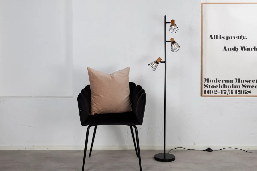 Lampa de podea neagra ATTICUS
