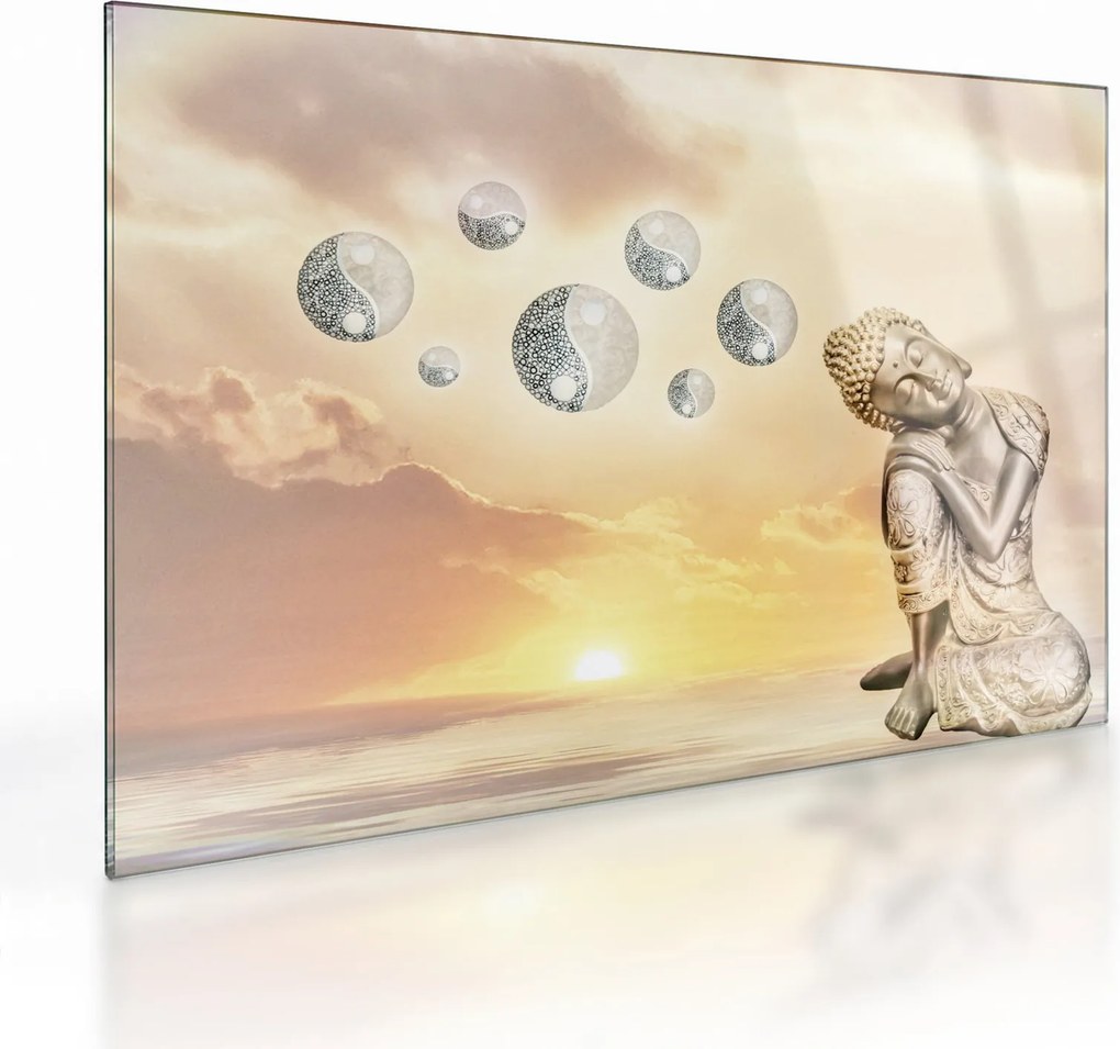 Tablou pe sticlă - Timp pentru meditații (70x50 cm)
