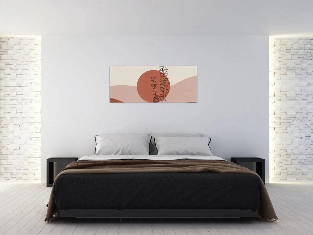 Tablou - Boho frunze N⁰1 (120x50 cm)