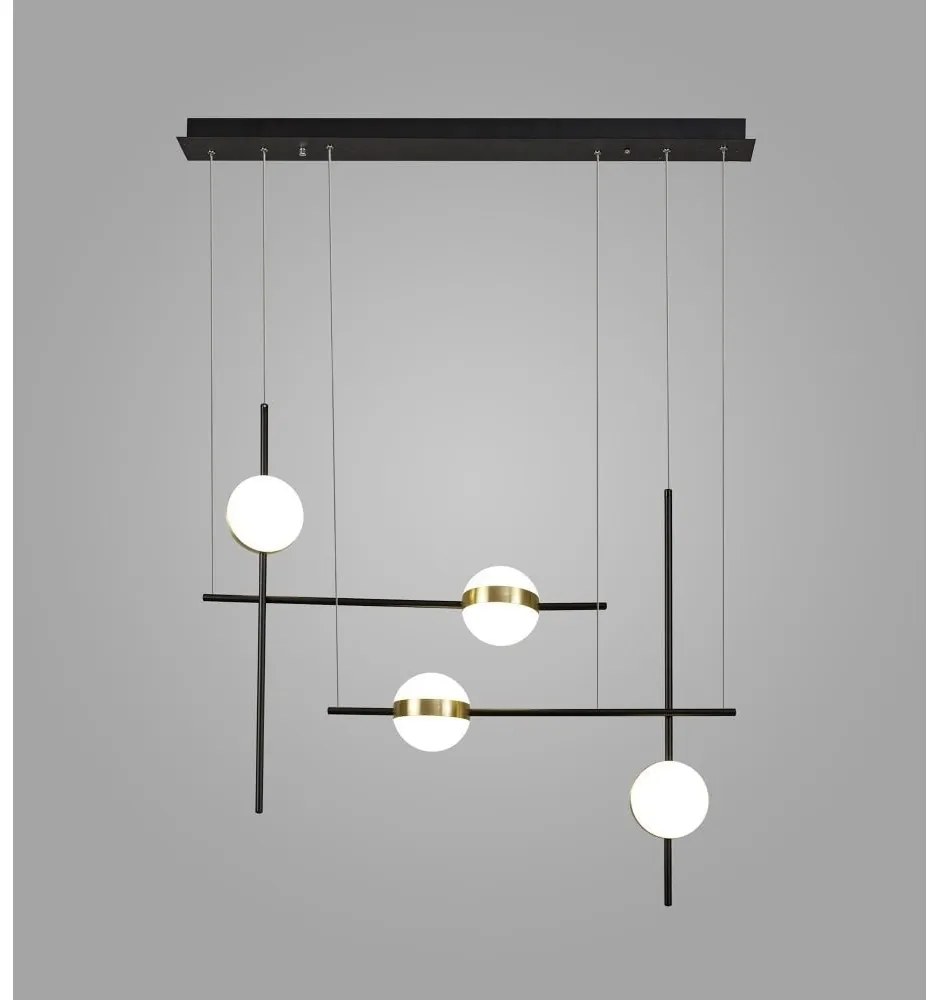 Lustra LED design Art Deco cu 4 surse de lumina Cuba