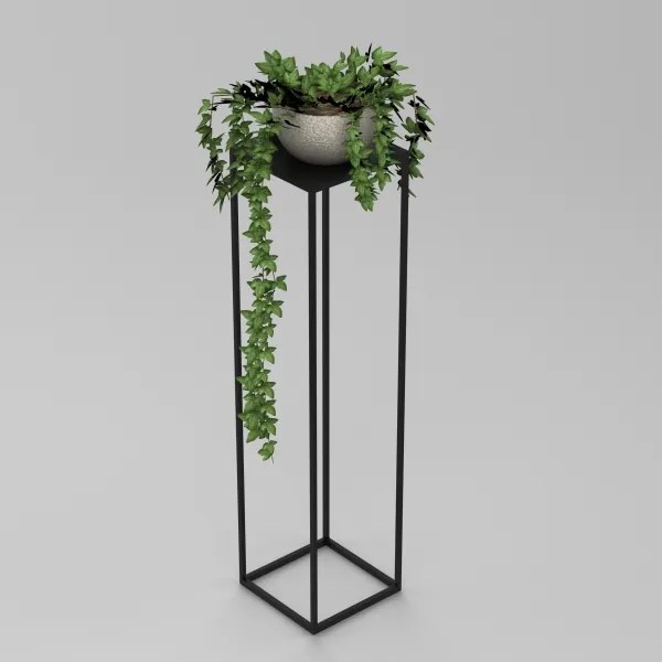 Suport de flori 100x24 cm negru