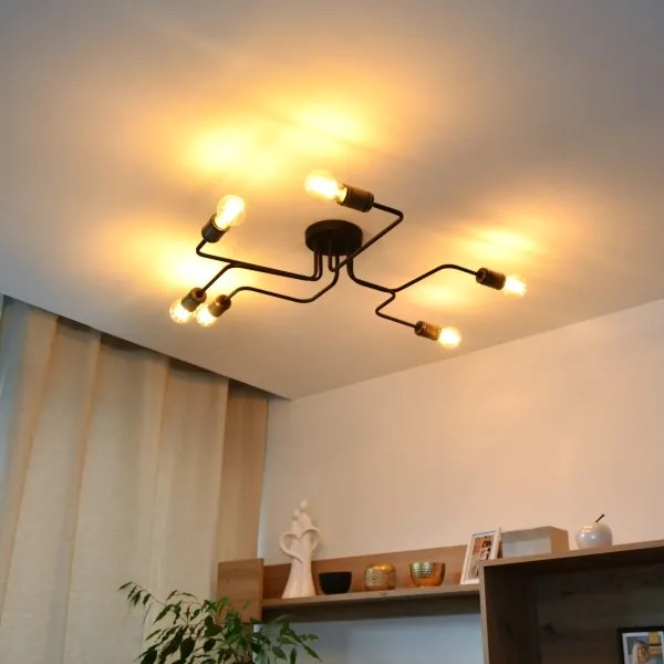 LED Lustră aplicată TUBE 6xE27/15W/230V