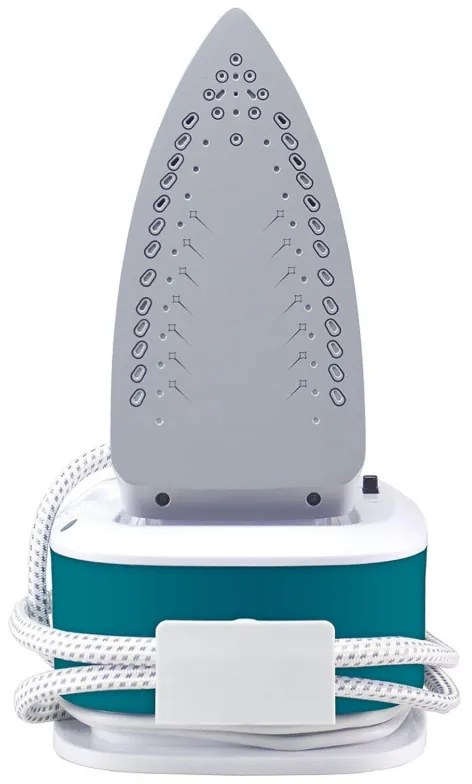 Fier de calcat Beper P204CAL200, 2250W, Placa ceramica, Termostat, Filtru, Ciclu continuu, Alb/albastru-verde