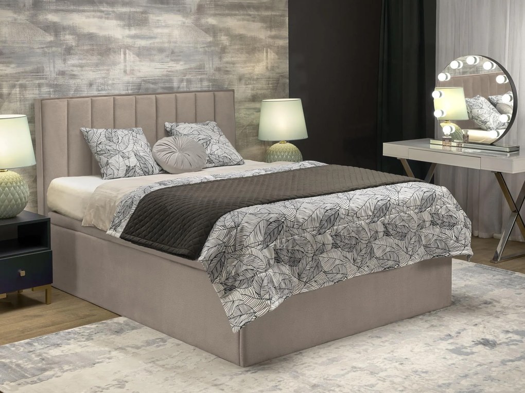 Pat matrimonial Boxspring 160 cm Asencion (bej). 1092475