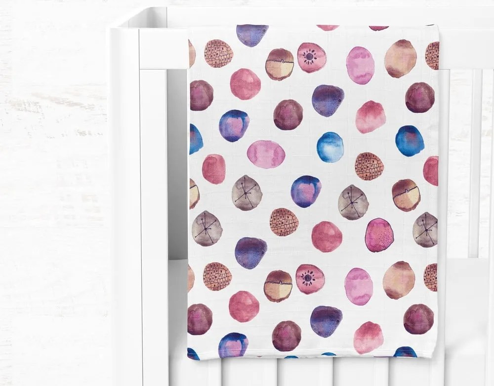 Pătură pentru copii albă din muselină 75x100 cm Shells – Mijolnir