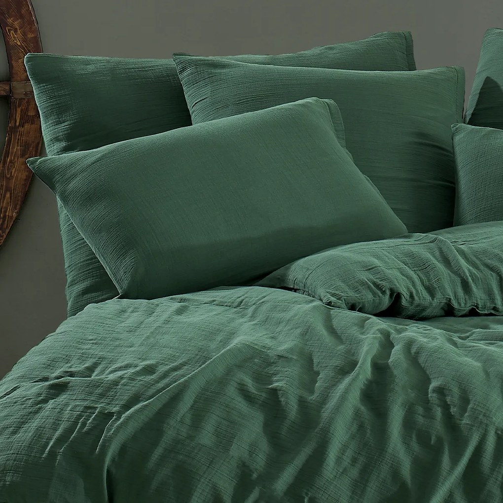 Lenjerie de pat 4Home Moss din muselină , verde, 140 x 220 cm, 70 x 90 cm, verde, 140 x 220 cm, 70 x 90 cm