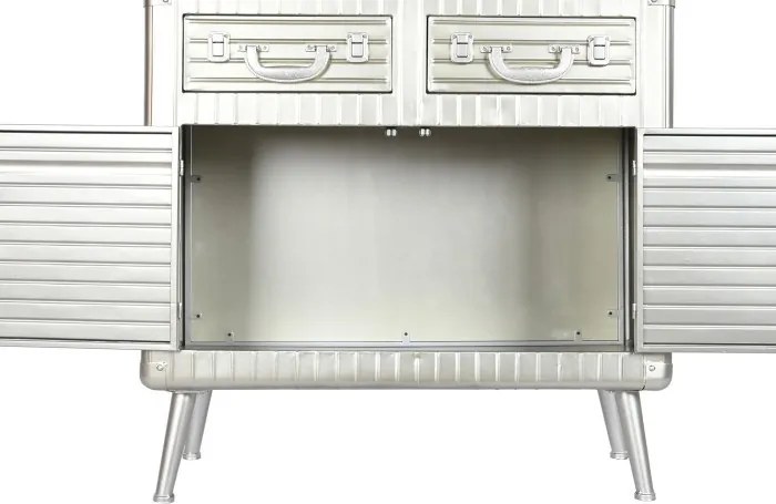 Bufet vintage din metal, "Silver"