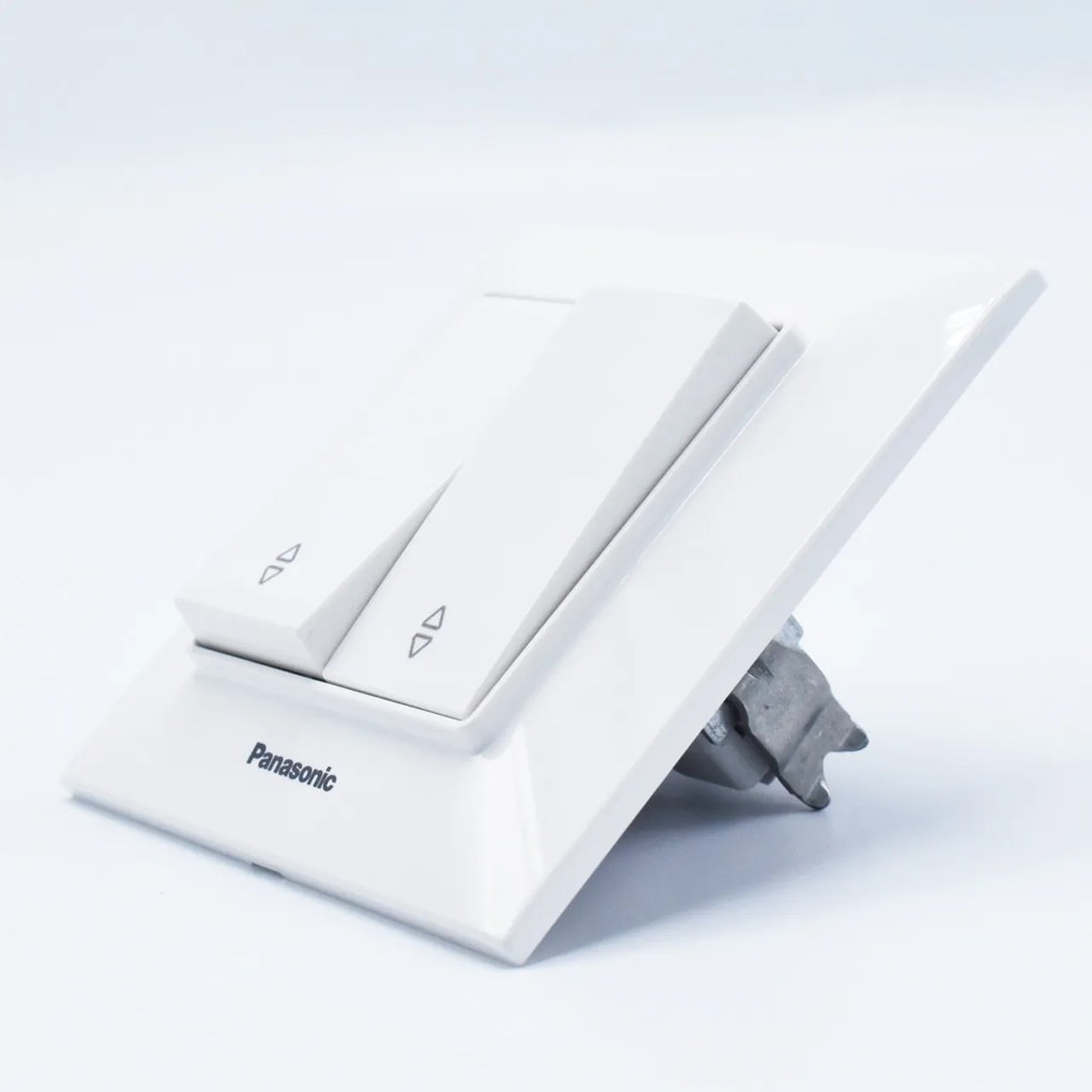 Intrerupator dublu alternativ 10A, IP20, Alb, Panasonic Arkedia Slim