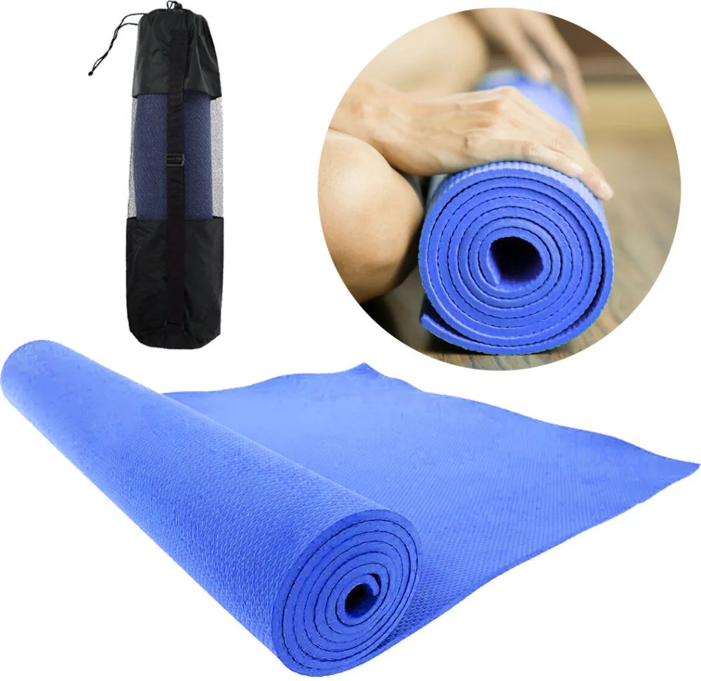 Saltea yoga cu geanta cadou-albastru