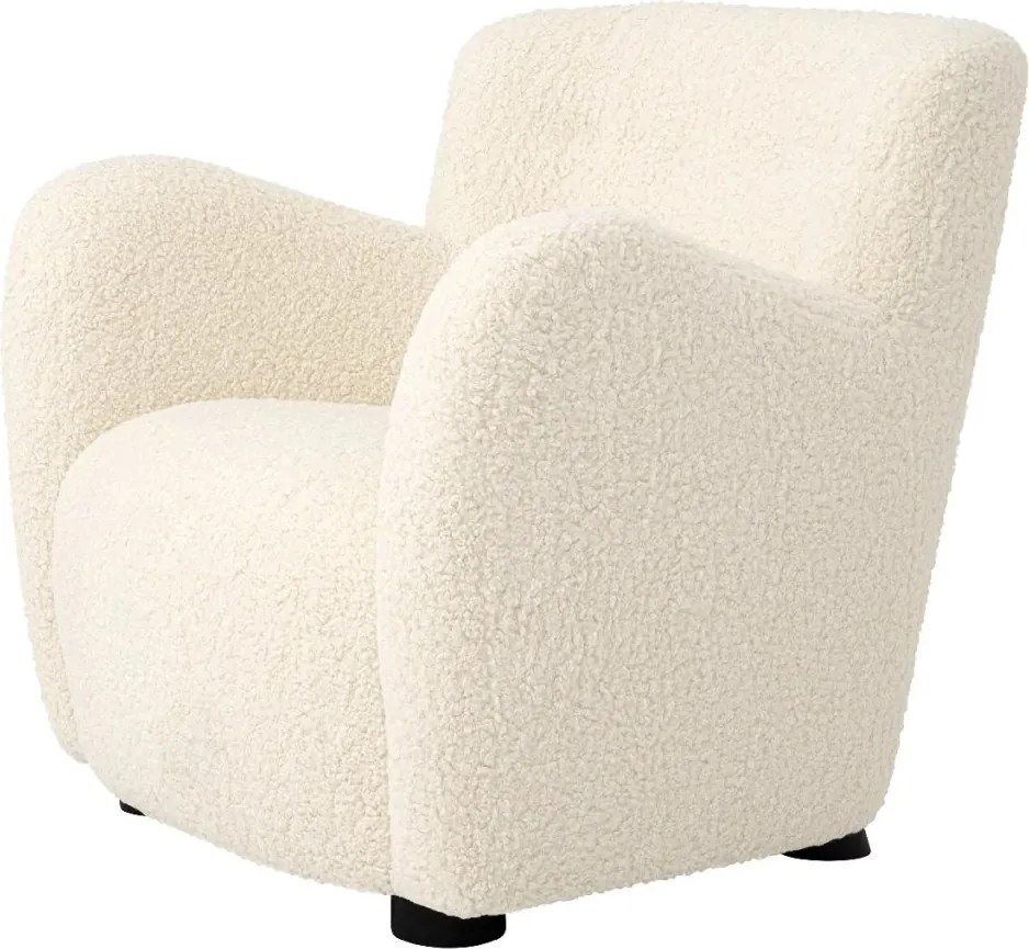 Fotoliu LUX design elegant Bixby, Faux shearling