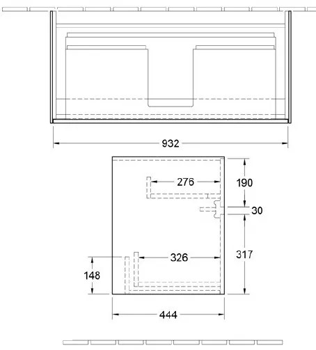 Set mobilier 95.4cm Villeroy&amp;Boch Collaro Nordic Oak, cu lavoar Subway 2.0 si oglinda 100cm, C011L0VJ+7175A101+A3101000