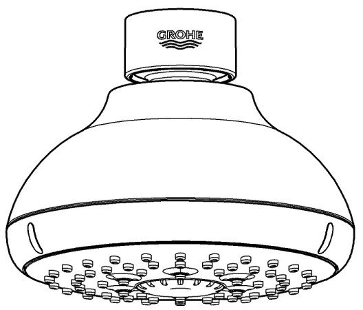 GROHE 27606001 - Cap de duș New Tempesta 100, 100 mm, crom lucios