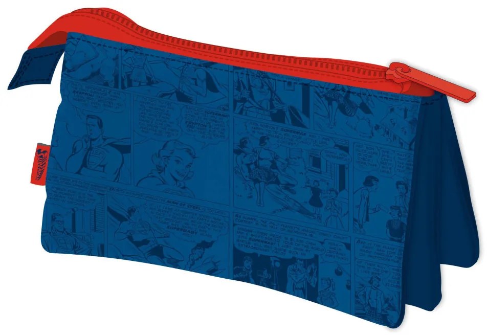Superman Comic Penar cu 3 compartimente 21 cm