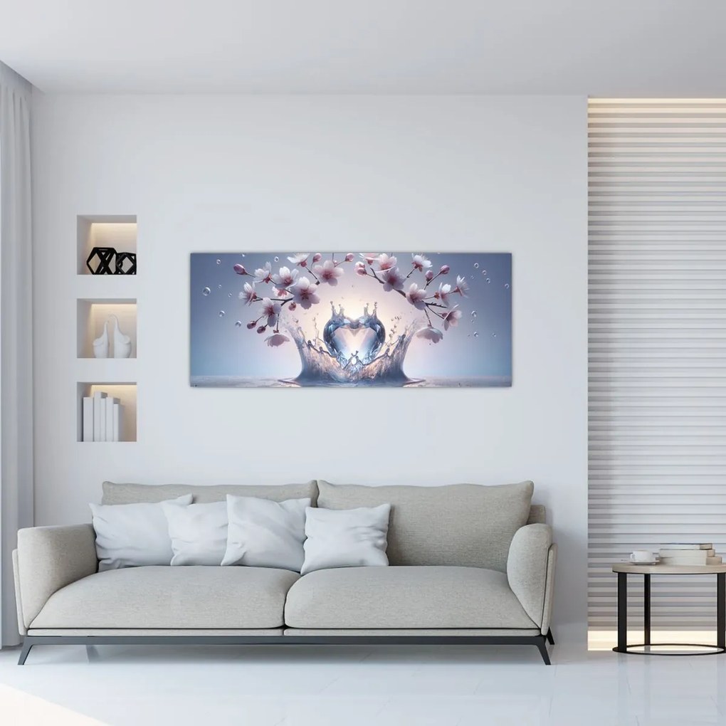 Tablou - Inimă de diamant (120x50 cm)