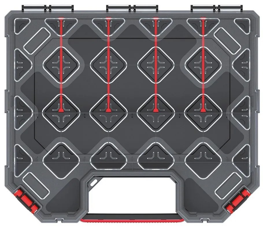 Organizator servieta 28,4 × 24,3 × 10,5 cm II, separatoare, negru