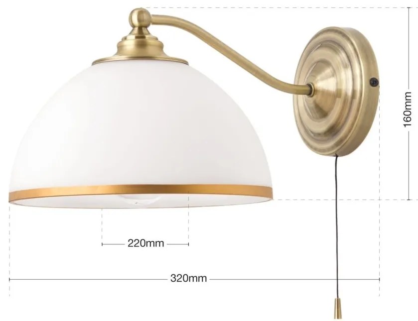 Aplica de perete stil clasic OLD LAMP patina