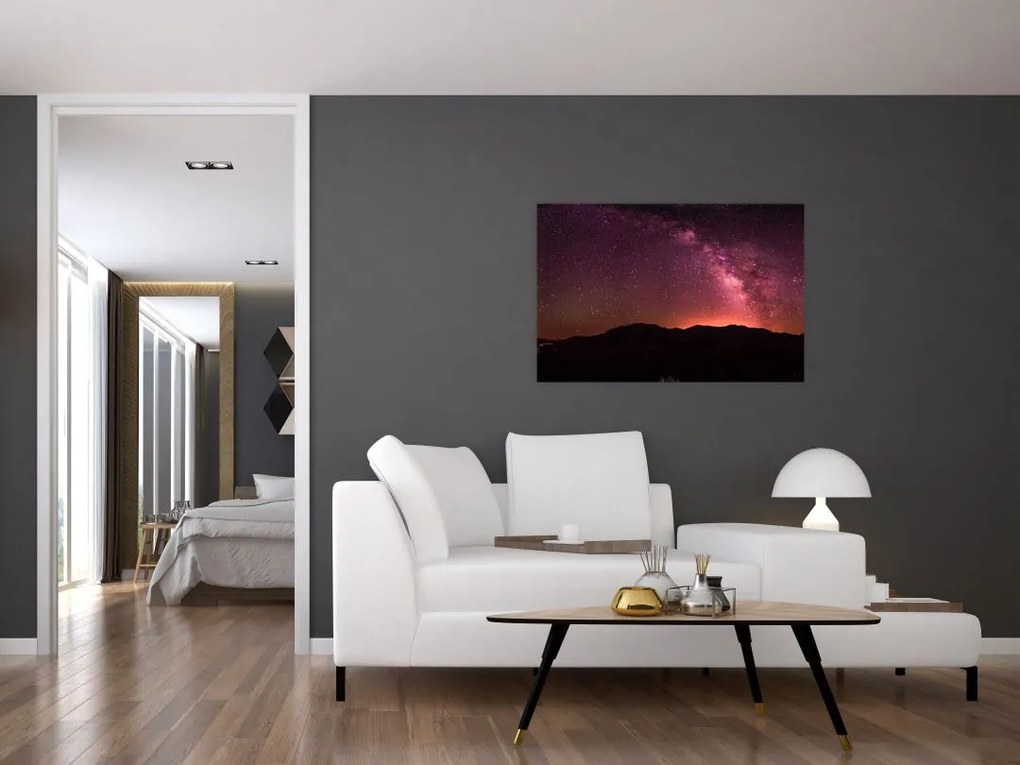 Tablou calea lactee roz (90x60 cm)