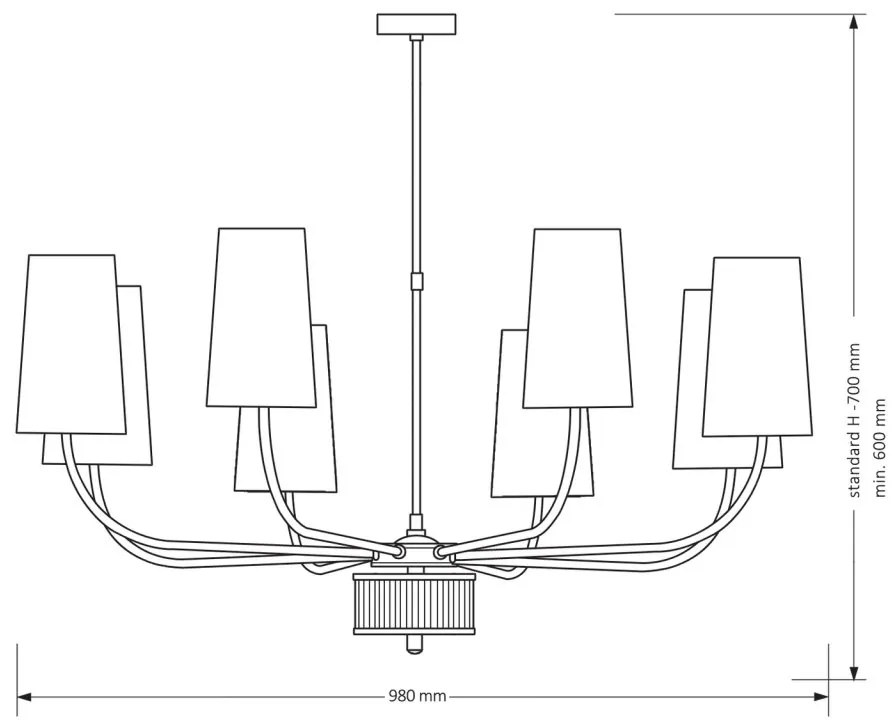 Candelabru 8 brate elegant design modern Pesaro