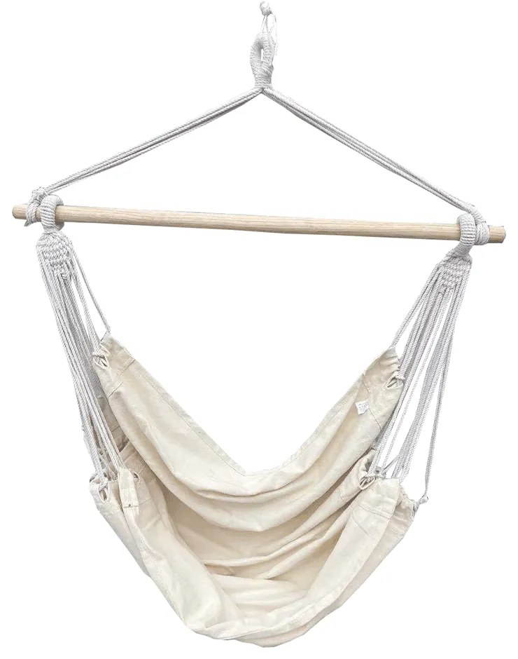 Scaun balansoar suspendabil, alb bej, LINDO NEW