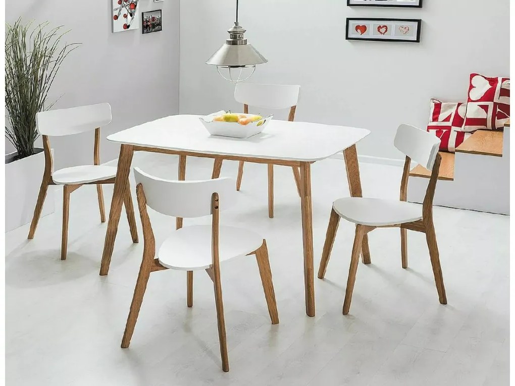 Masa de dining alba MOSSO I 120X75