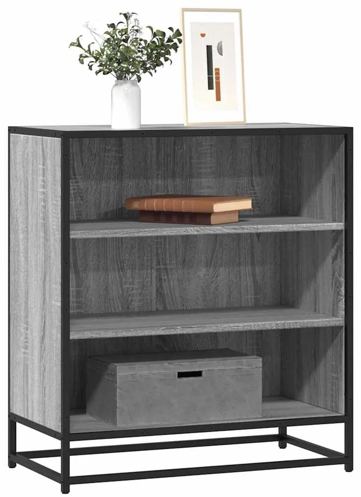 vidaXL Dulap, gri sonoma, 68x35x76 cm, lemn prelucrat și metal