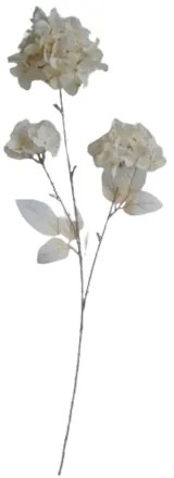 Floare artificială Hortensie cu sclipici crem, 85cm