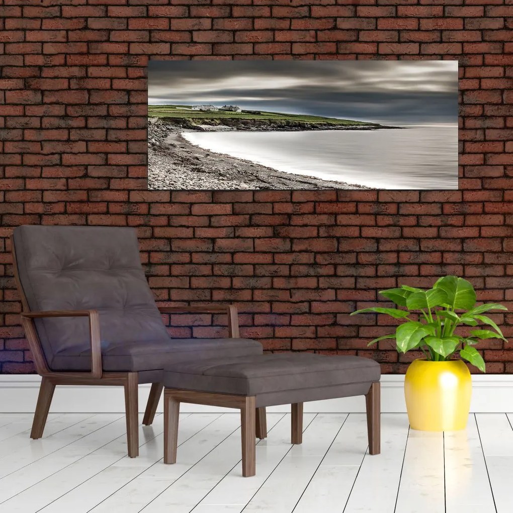 Tablou cu lac în amurg (120x50 cm)