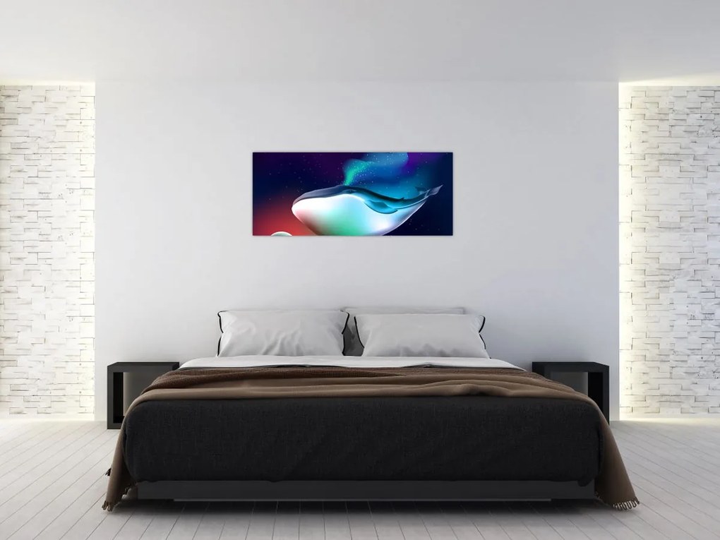 Tablou - O balenă în spațiu (120x50 cm)