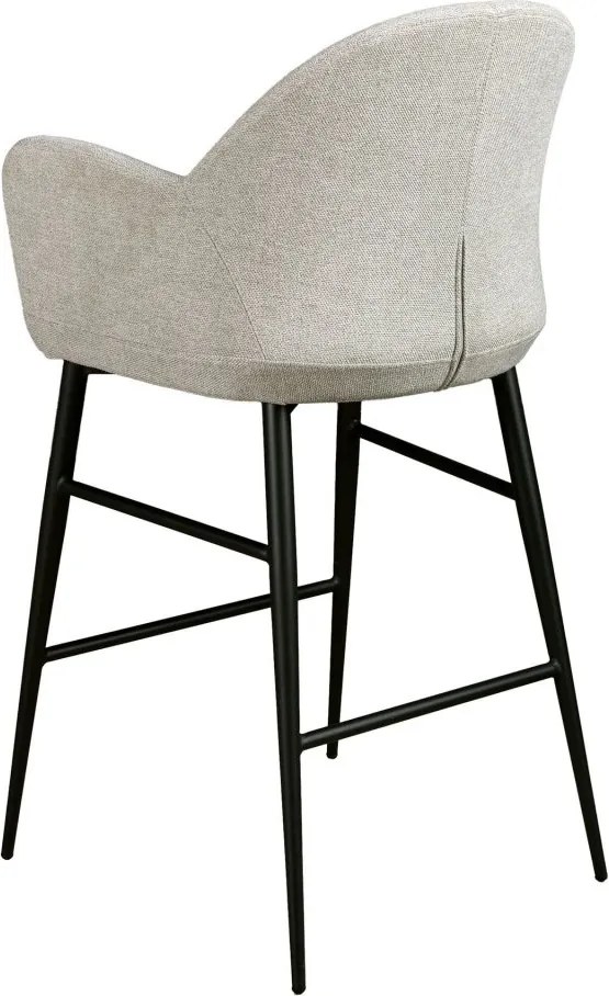 Scaun de bar design LUX, Metal, Tesatura, Light grey