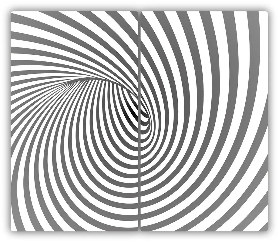 Tocator din sticla Spiral cu dungi