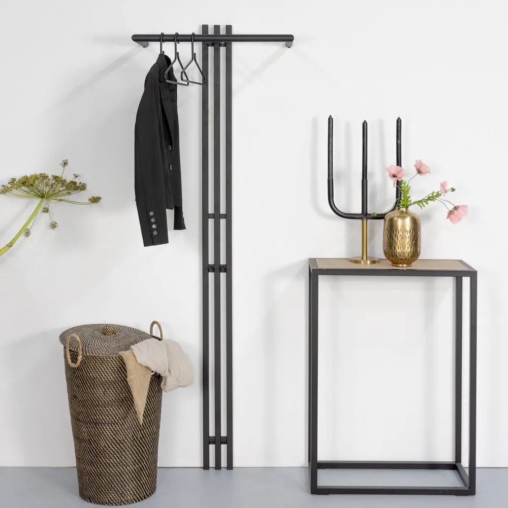 Cuier de perete negru din metal 65 cm Senza – Spinder Design