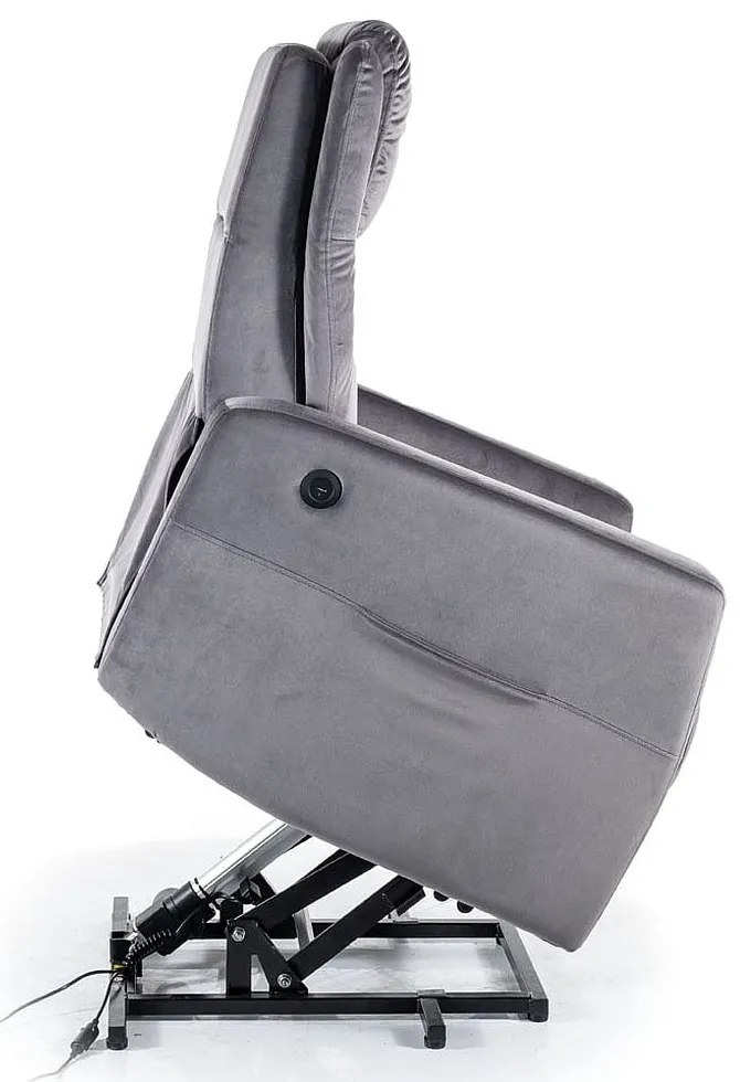 Recliner Adonis Velvet, gri