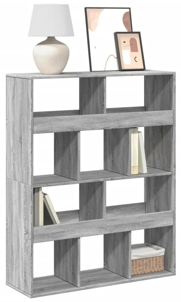 vidaXL Bibliotecă, gri sonoma, 100x33x125,5 cm, lemn prelucrat