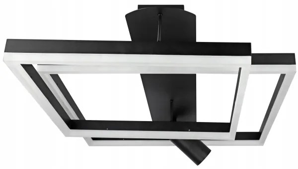 Plafonieră LED 38W/230V + 1x GU10/30W, neagră