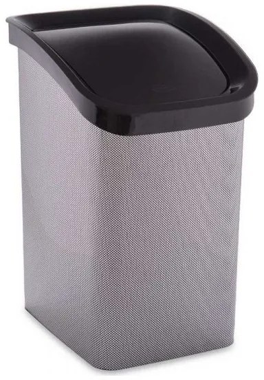 Coș de gunoi pentru hârtie fibră de carbon basculantă plastic gri închis (27,3 x 43,7 x 34 cm)