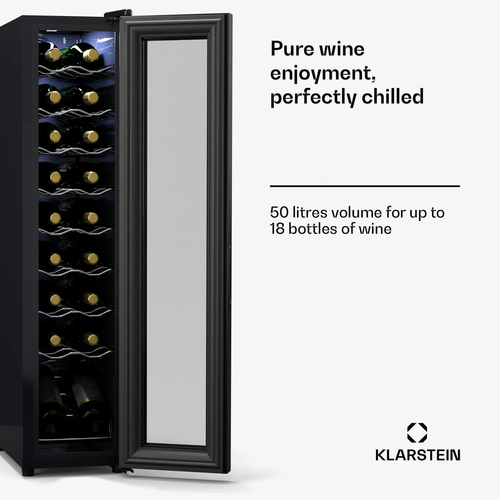 Shiraz 18 Uno, frigider pentru vin, 18 sticle, 5 - 18 °C, control tactil